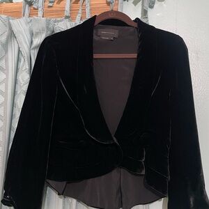 Elegant Black Velvet Women's Jacket
